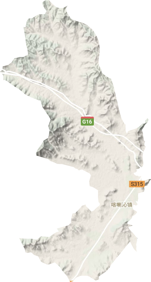 喀喇沁镇地形图