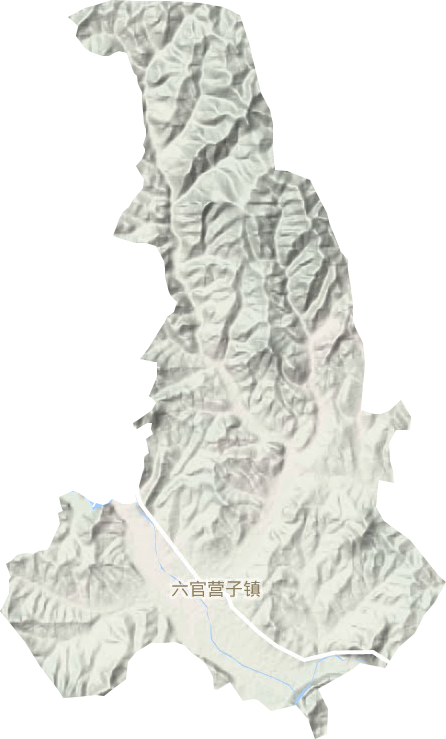 六官营子镇地形图