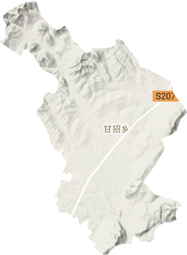 甘招乡地形图