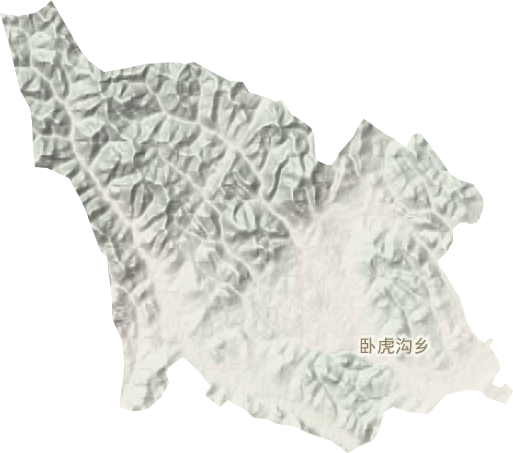 卧虎沟乡地形图