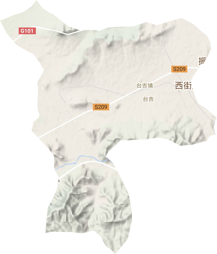 台吉镇地形图