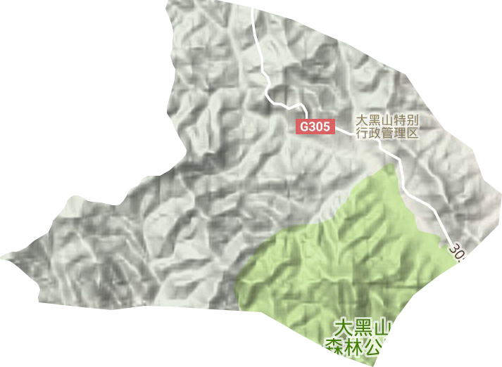 大黑山特别行政管理区地形图