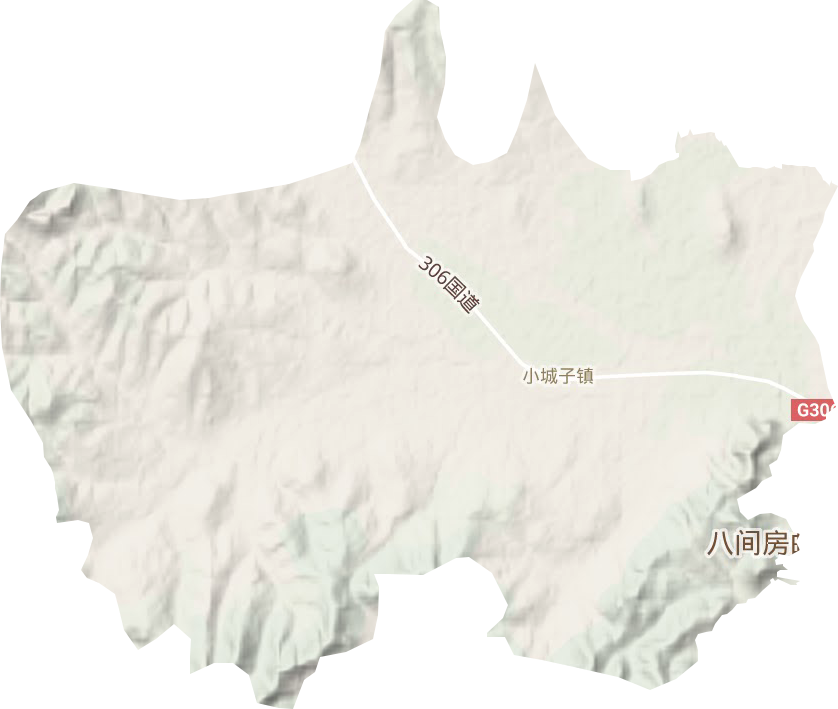 小城子镇地形图