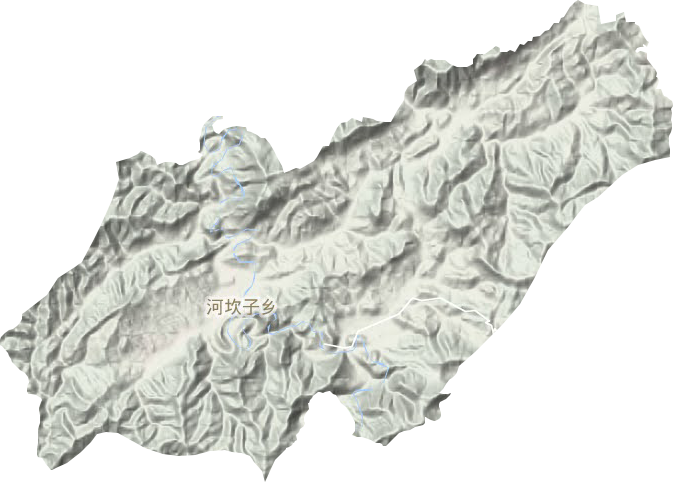 河坎子乡地形图