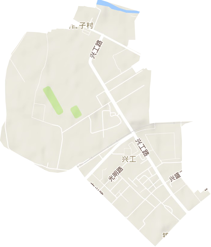 兴工街道地形图