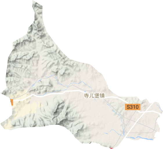 寺儿堡镇地形图