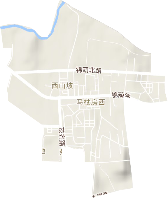 西街道地形图