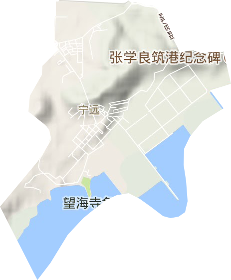 望海寺街道地形图