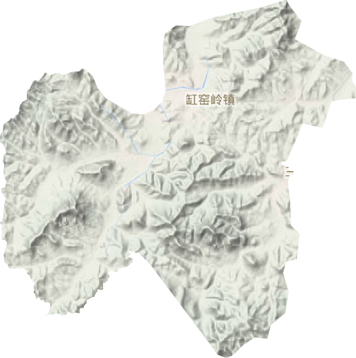 缸窑岭镇地形图