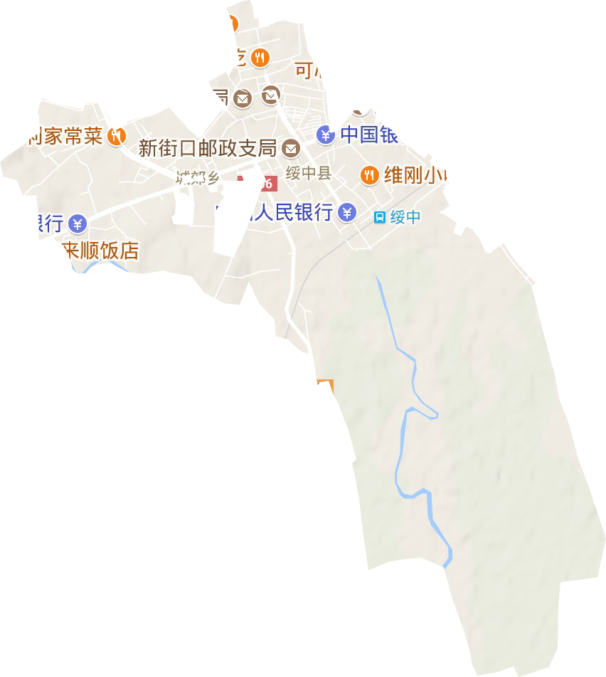 绥中镇地形图