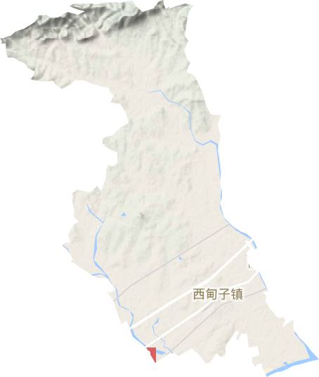 西甸子镇地形图