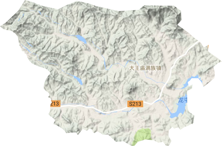 大王庙满族镇地形图