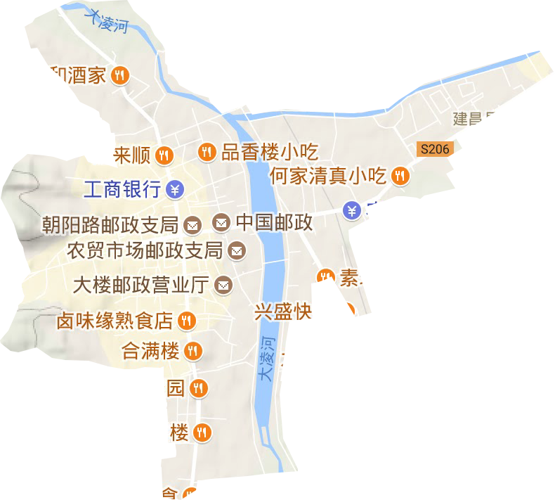 建昌镇地形图