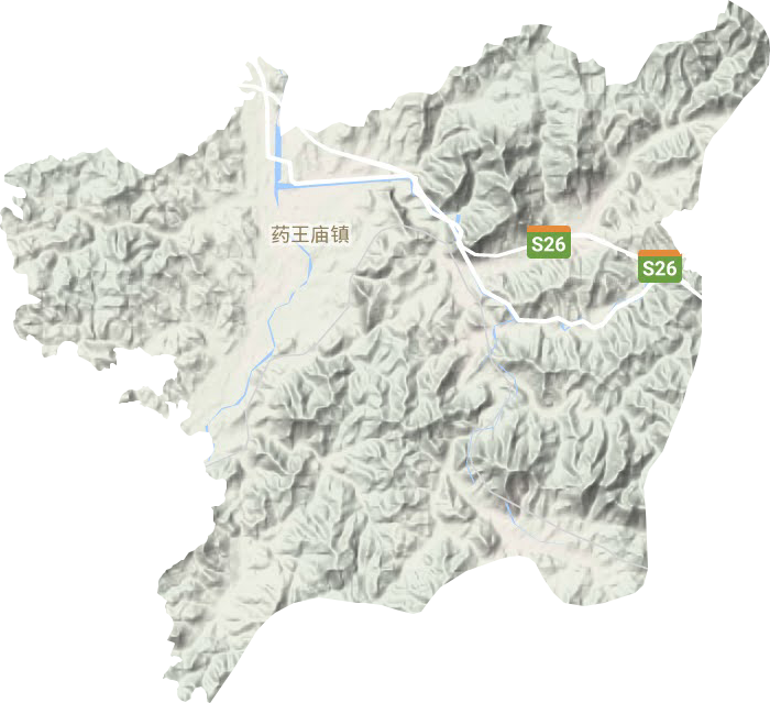 药王庙镇地形图