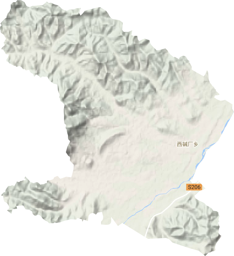 西碱厂乡地形图