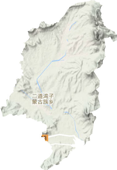 二道湾子蒙古族乡地形图