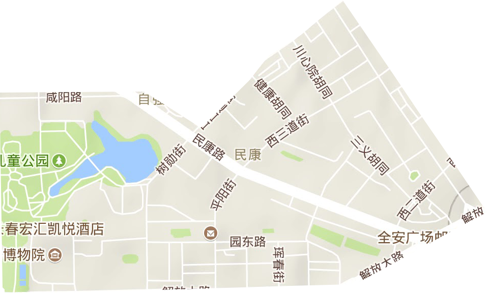 民康街道地形图
