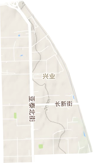 兴业街道地形图
