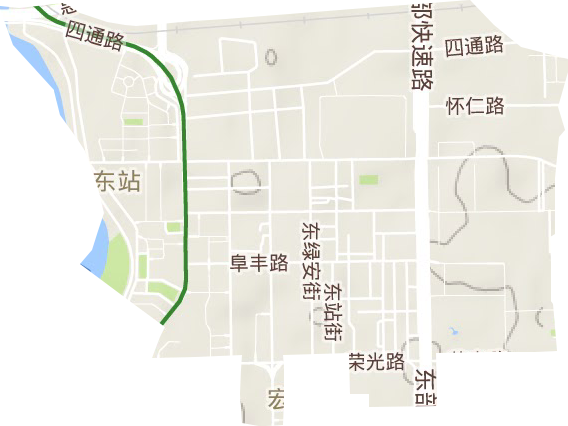 东站街道地形图