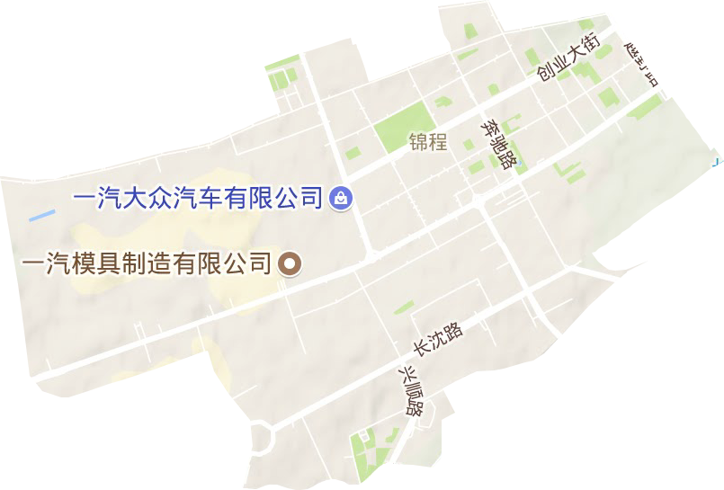 锦程街道地形图