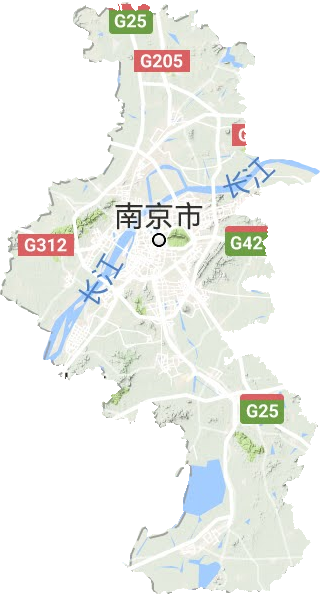 南京市地形图