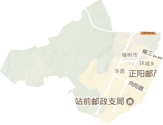 华昌街道地形图