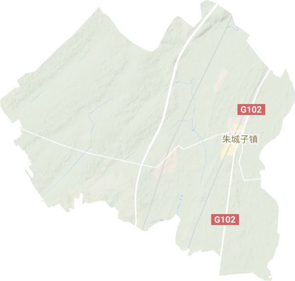 朱城子镇地形图