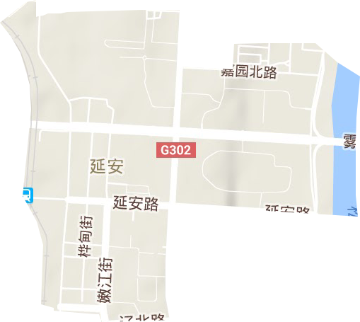 延安街道地形图