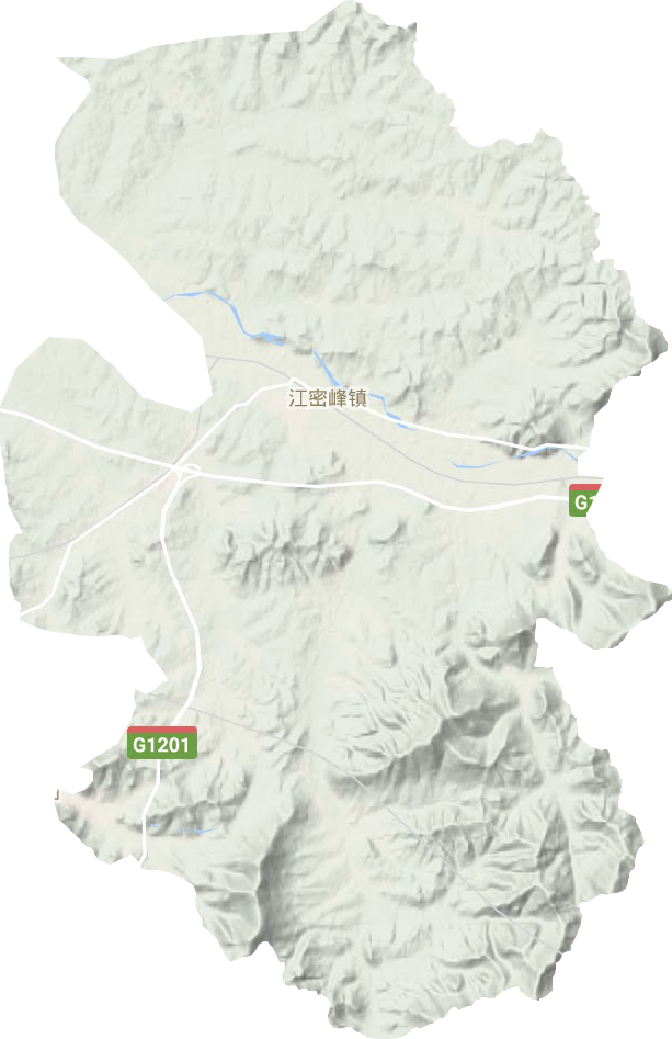 江密峰镇地形图