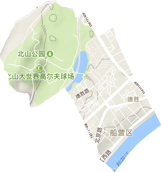德胜街道地形图