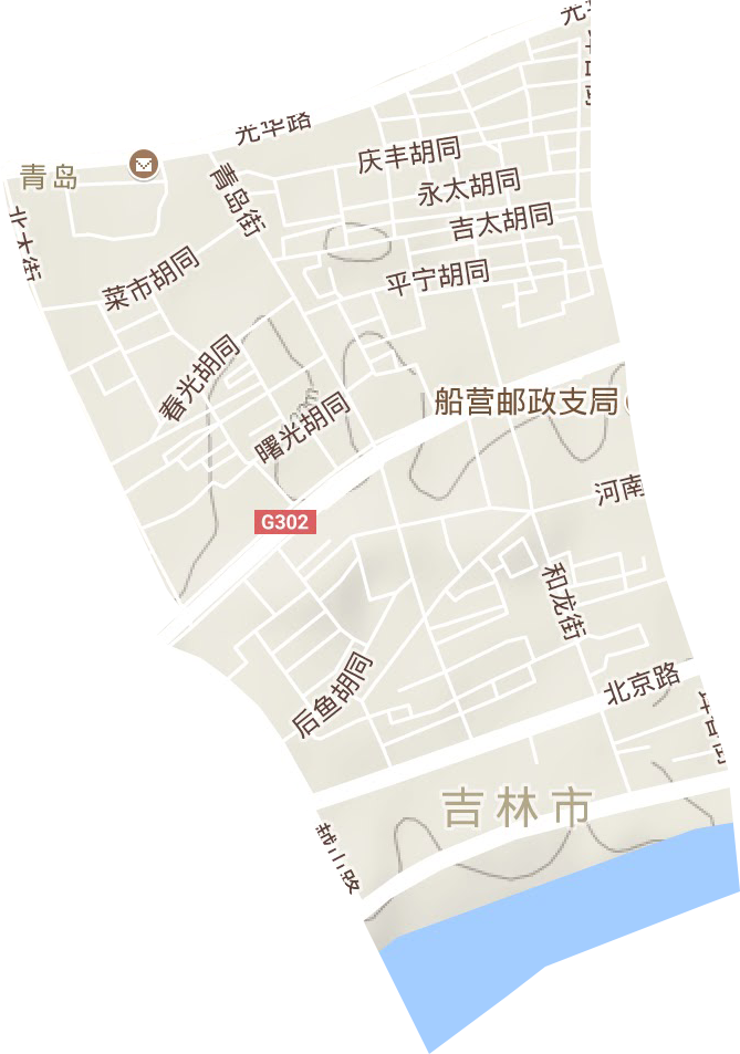 青岛街道地形图