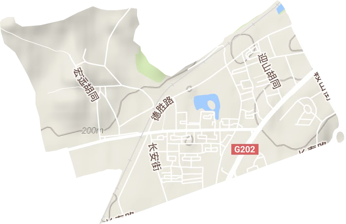 北山街道地形图