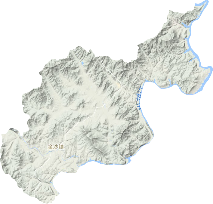 金沙镇地形图