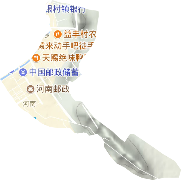 河南街道地形图