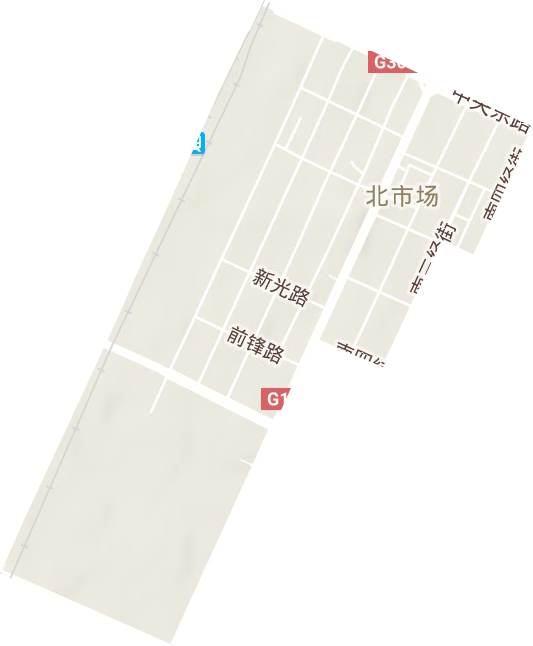 北市场街道地形图