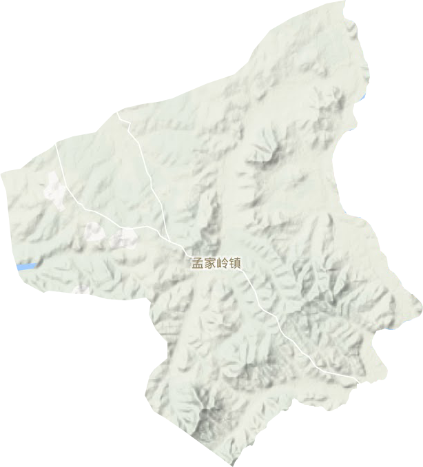 孟家岭镇地形图