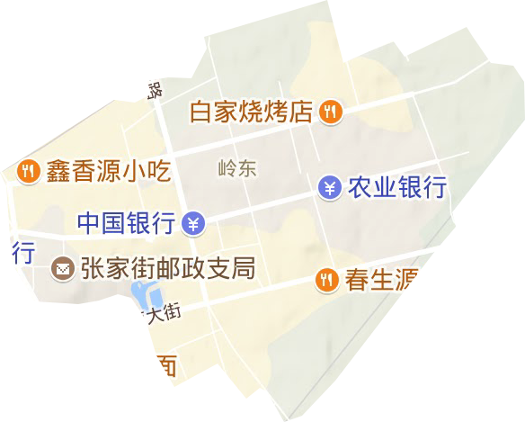 岭东街道地形图