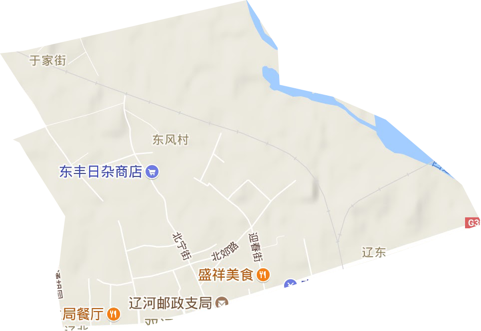 辽北街道地形图