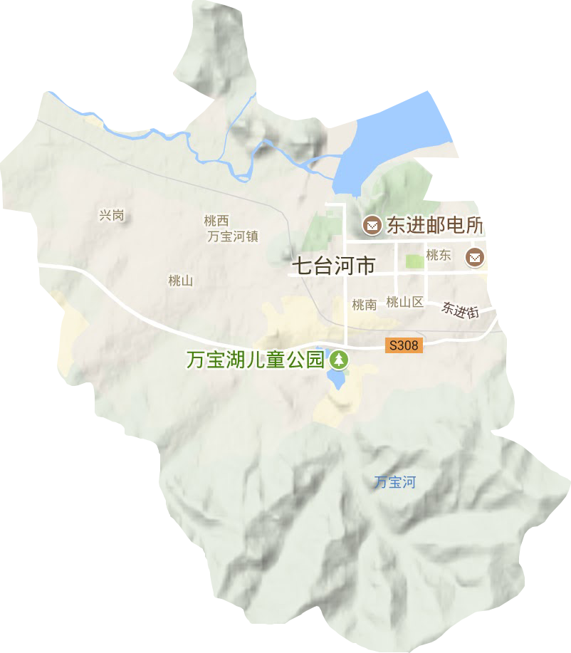 桃山区地形图