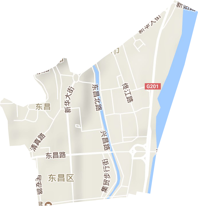 东昌街道地形图