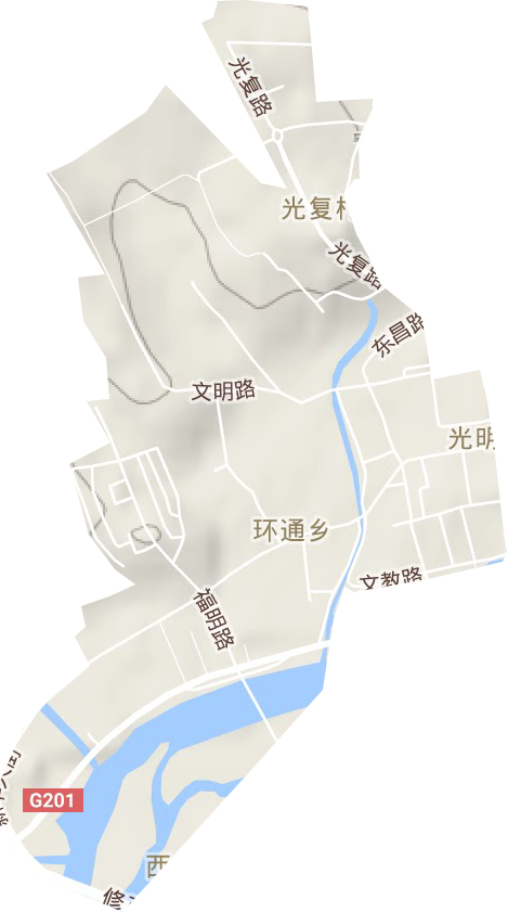 光明街道地形图