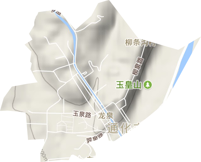 龙泉街道地形图