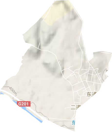 东通化街道地形图