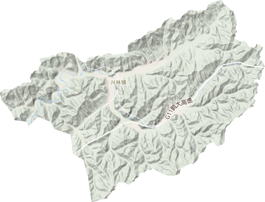 兴林镇地形图