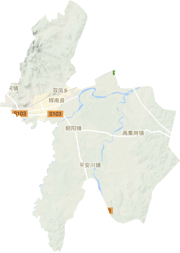 朝阳镇地形图