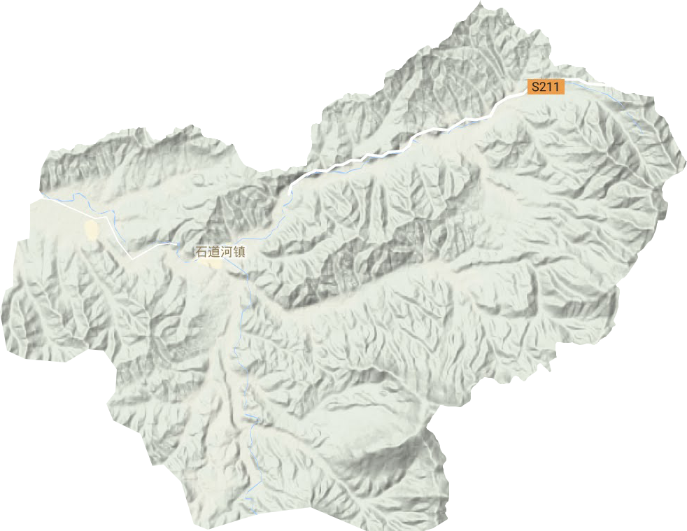 石道河镇地形图