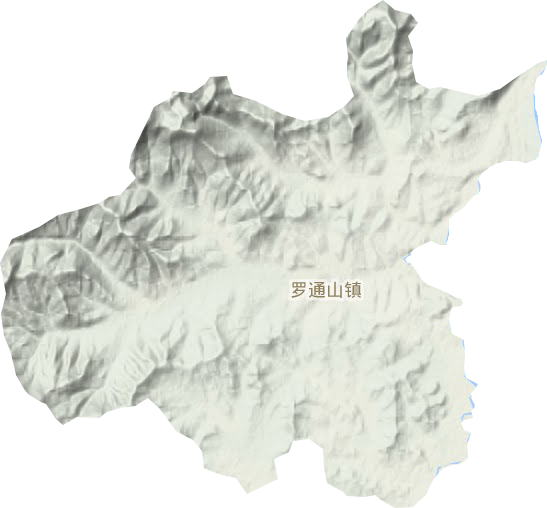罗通山镇地形图