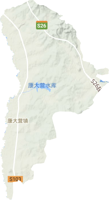 康大营镇地形图