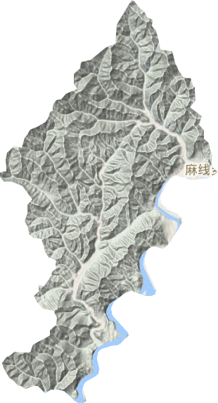 麻线乡地形图