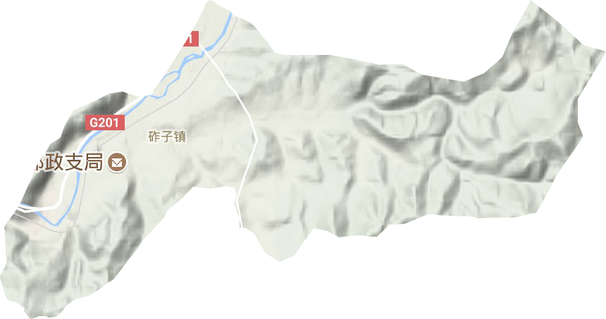 砟子镇地形图
